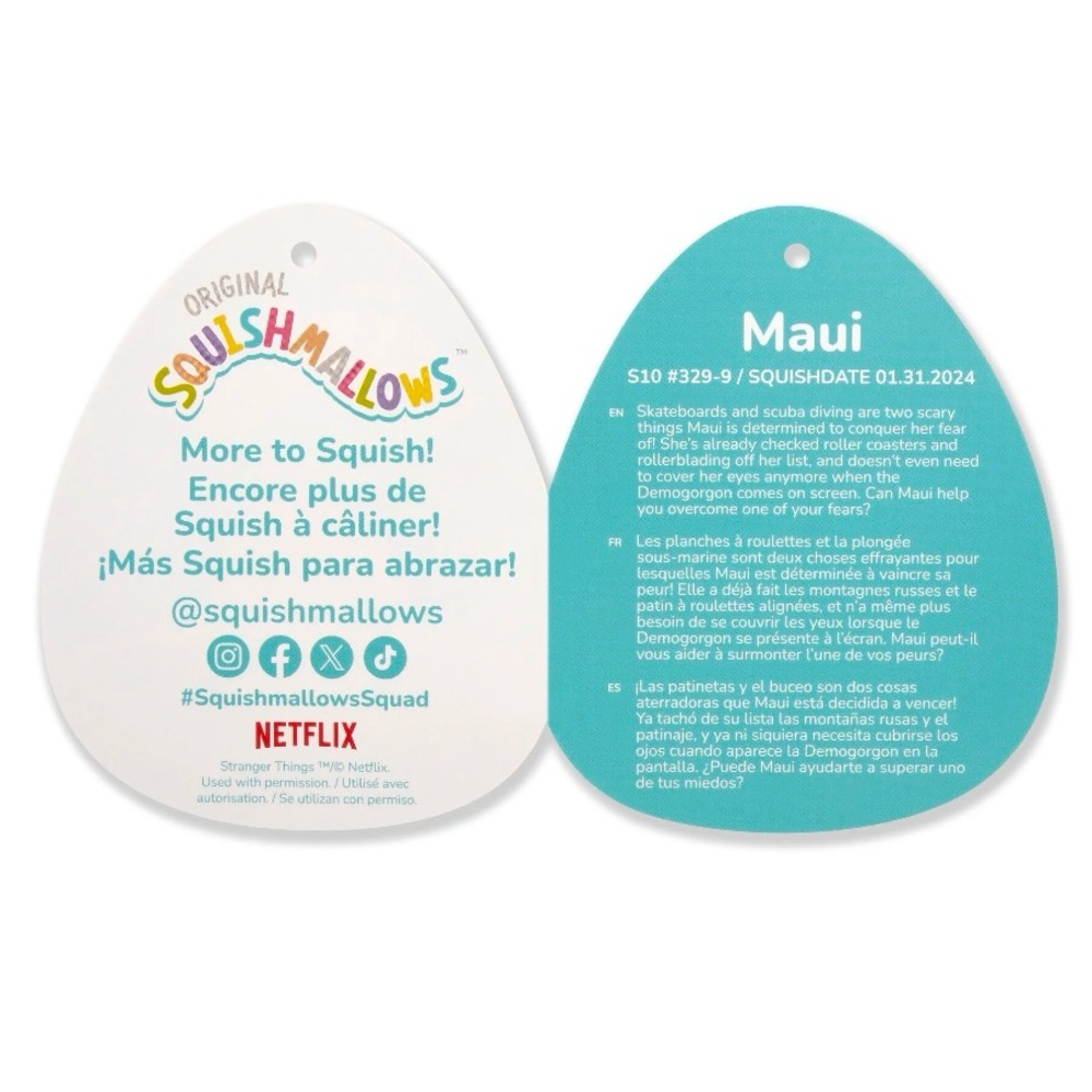 Squish mallows original “ Strange things” Maui in surfer boy pizza shirt plush - Picture 10 of 10